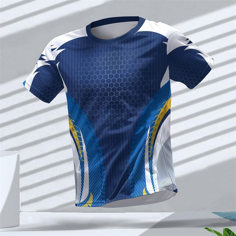 Table Tennis Outfit - Camisetas Deportivas con Estampado Geométrico 3D,