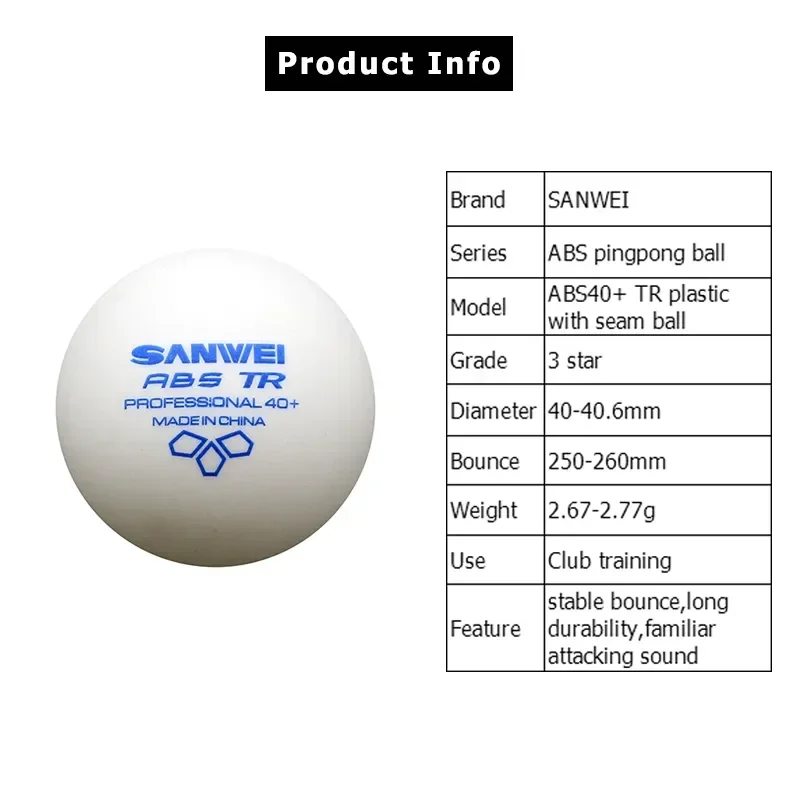 SANWEI-ABS TR Pelotas de tenis - Table Tennis Game Pc reseña y precio